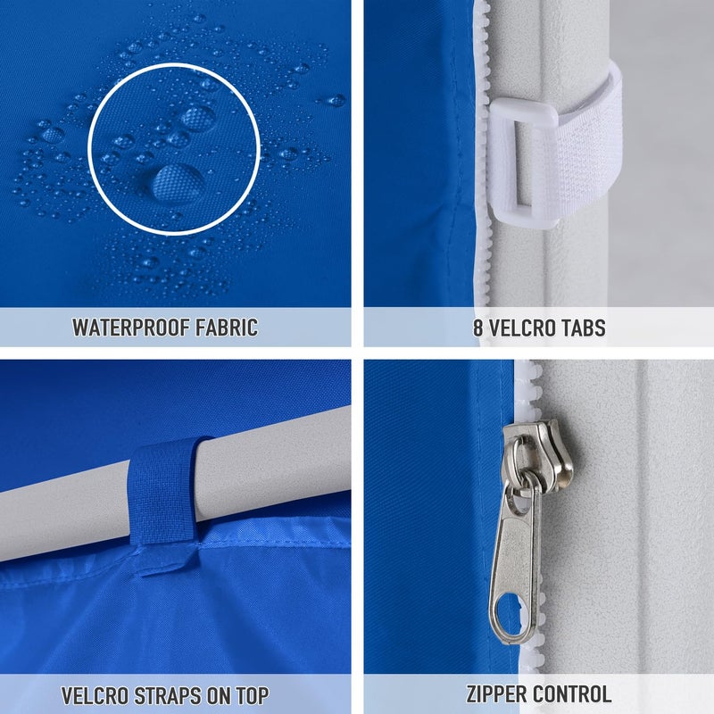 COOSHADE SunWall for 10x10 Pop up Canopy Tent, 1 Pack Sidewall Only (Blue) - Image 3